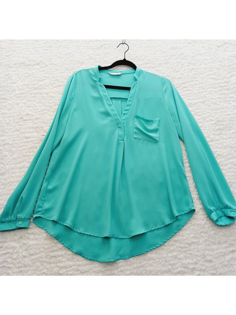 Blouse Tunic Teal Vacation Resort Whimsycore Cruise Office Siren Flowing Size M